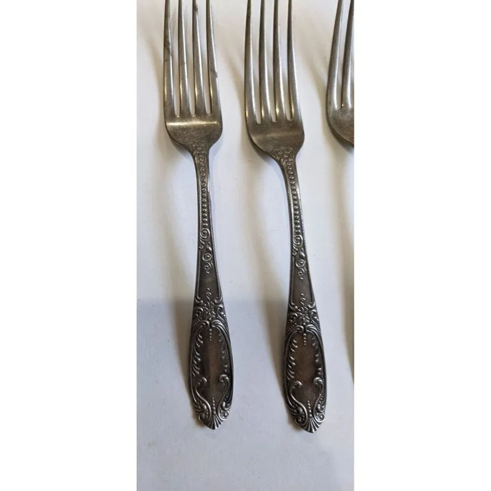 Crown Silver Plate Company set of 6 dinner forks‎ 7.5 in